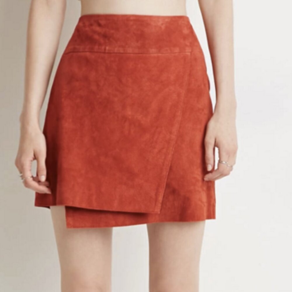 Faux Suede Mini Skirt